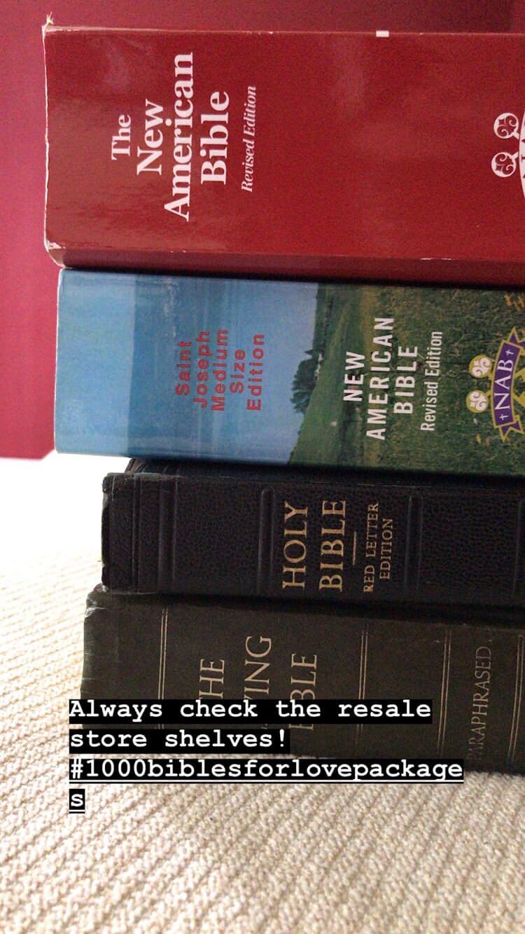 donated bibles from resale store
